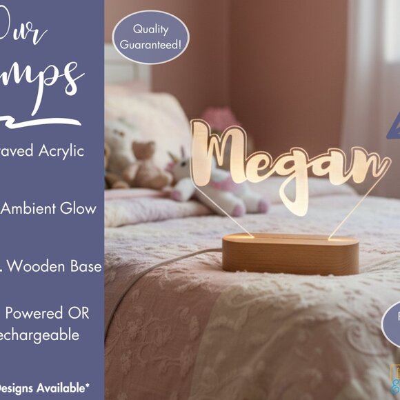 Custom LED Name Light • Personalized Bedroom Decor • Office or Boss Gift - Picture 3 of 8